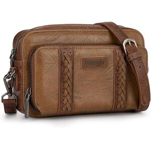 Wrangler Crossbody Bag Small Multi Pocket with Adjustable Strap 7.8 x3.2 x5.6 in